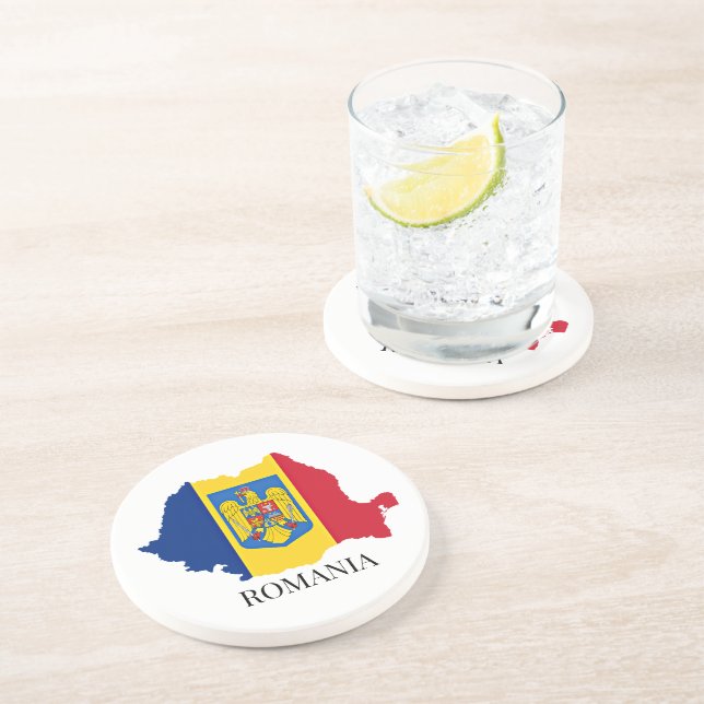 Romania Silhouette, labelled, Coaster (Side)