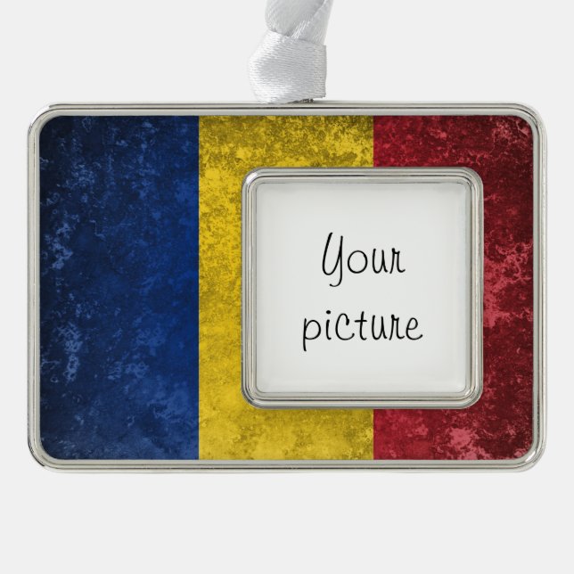 Romania Silver Plated Framed Ornament (Front)