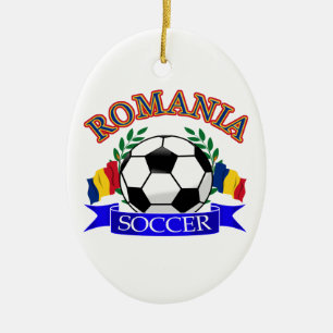 Romania soccer ball designs ceramic tree decoration