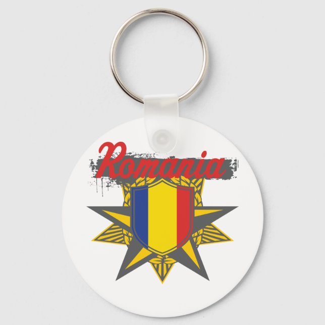 Romania Star Key Ring (Front)