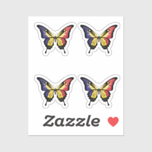 Romania Swallowtail Butterfly Flag