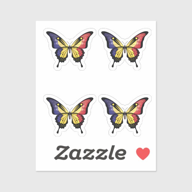Romania Swallowtail Butterfly Flag (Sheet)