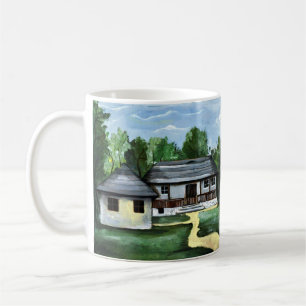 Romania - Traditional Transylvanian  Rustic House Coffee Mug