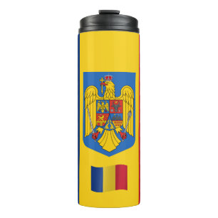Romania Travel Mug, patriotic Romanian Flag Thermal Tumbler