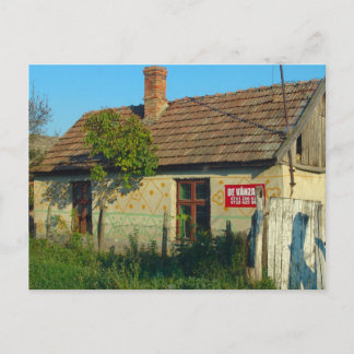 Romania, village house for sale postcard