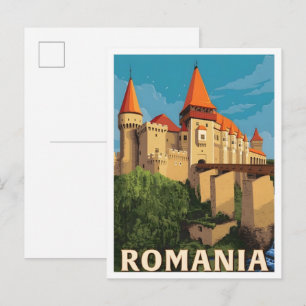 Romania Vintage Art Travel Postcard