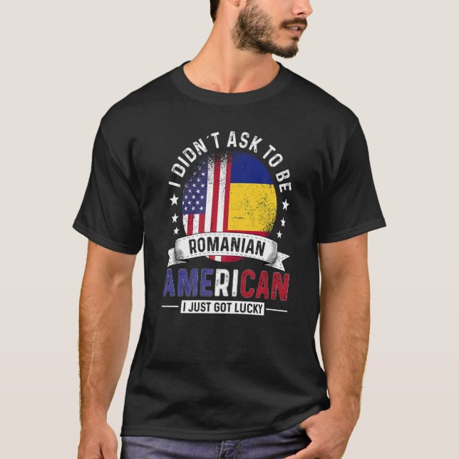 Romanian American Countries Flags Pride Romania Fl T-Shirt (Front)