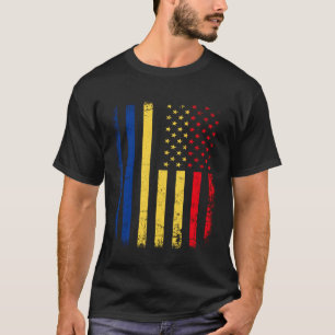 Romanian American Flag Romania America Pride Herit T-Shirt