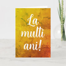 Romanian Birthday Anniversary  La multi ani