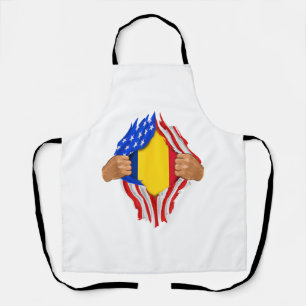 Romanian Blood Inside Me T-Shirt Romania Flag Apron