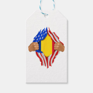 Romanian Blood Inside Me T-Shirt Romania Flag Gift Tags