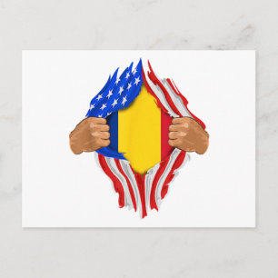 Romanian Blood Inside Me T-Shirt  Romania Flag Holiday Postcard