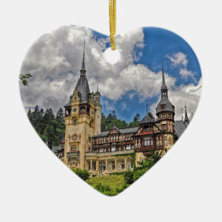 Romanian Castle Ceramic Tree Decoration