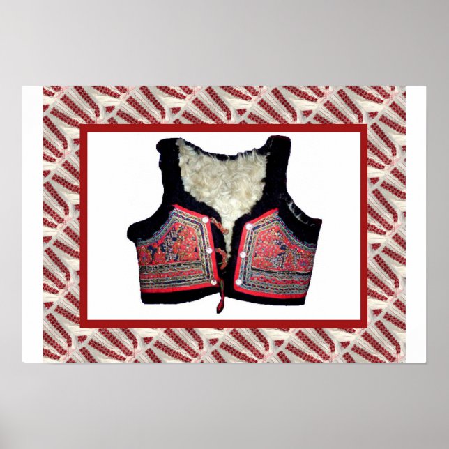 Romanian craft, embroidered bodice poster (Front)