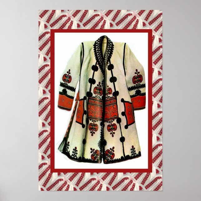 Romanian craft, embroidered coat 1 poster (Front)