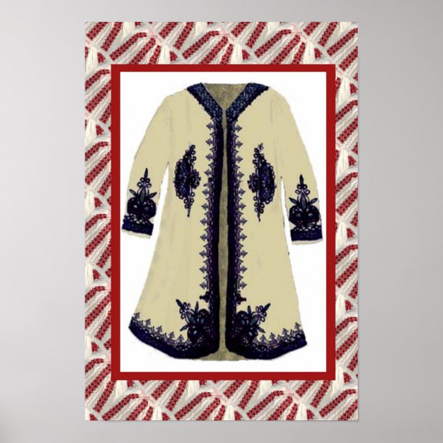 Romanian craft, embroidered coat 2 poster (Front)