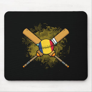 Romanian Cricket Racket And Ll Flag Of Romania Mouse Mat