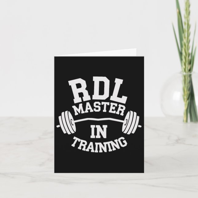 Romanian Deadlift Bodybuilding Fitness Workout Gym Card (Front)