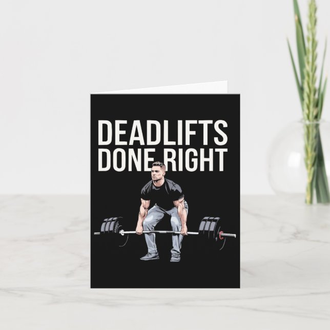 Romanian Deadlift Bodybuilding Fitness Workout Gym Card (Front)