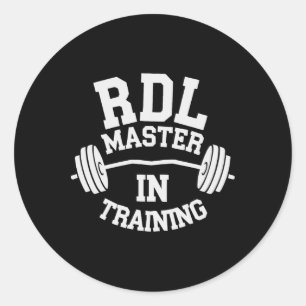 Romanian Deadlift Bodybuilding Fitness Workout Gym Classic Round Sticker