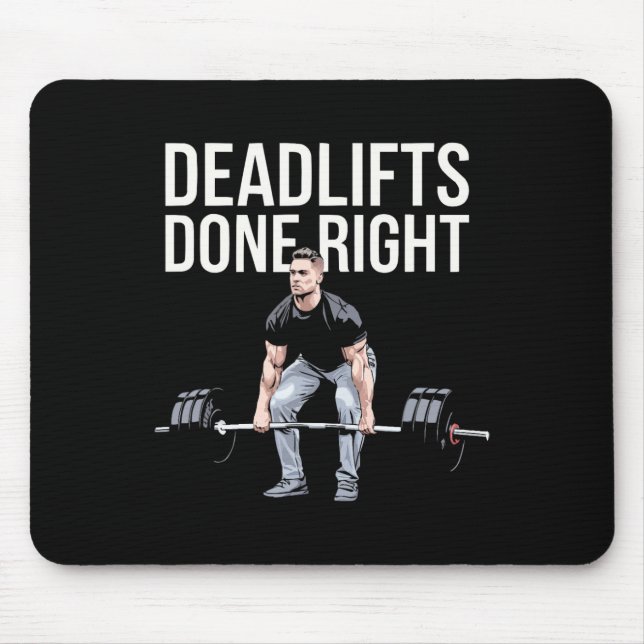 Romanian Deadlift Bodybuilding Fitness Workout Gym Mouse Mat (Front)