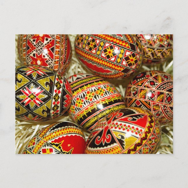Romanian Easter Eggs Holiday Postcard (Front)
