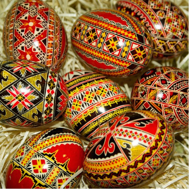 Romanian Easter Eggs Photo Sculpture Magnet (Front)