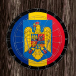 Romanian Flag Dartboard & darts / game board<br><div class="desc">Dartboard: Romania & Romanian flag darts,  family fun games - love my country,  summer games,  holiday,  fathers day,  birthday party,  college students / sports fans</div>