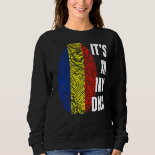 Romanian Flag Dna Fingerprint Romania Sweatshirt