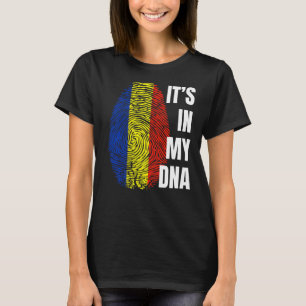 Romanian Flag Dna Fingerprint Romania T-Shirt