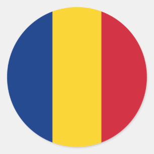 Romanian Flag, Flag of Romania Classic Round Sticker
