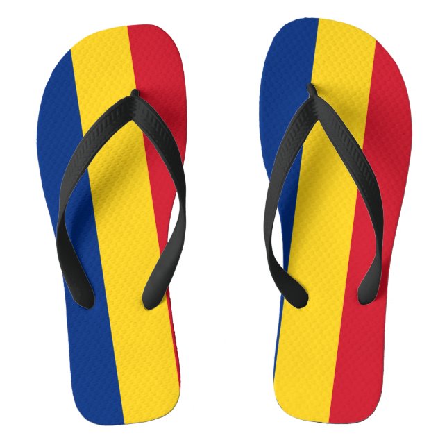 Romanian flag flip flops (Footbed)