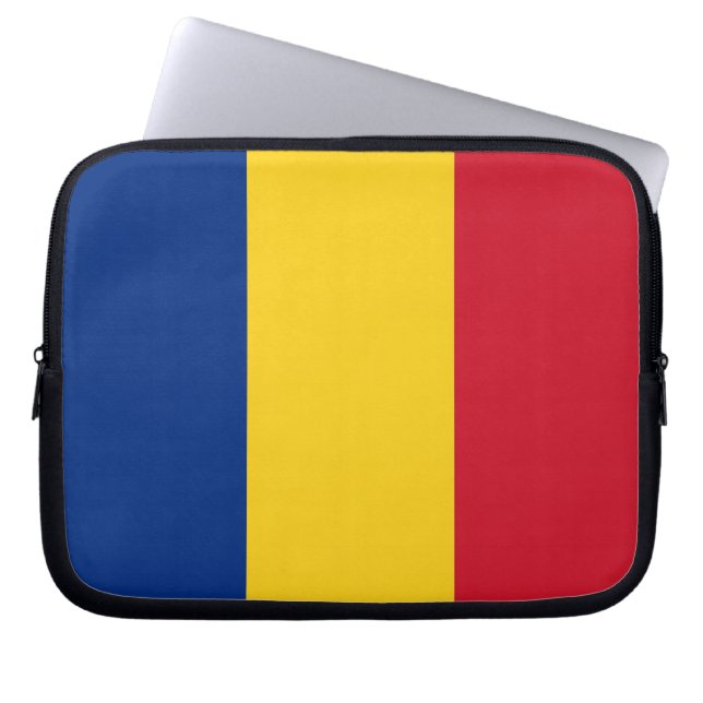 Romanian Flag Laptop Sleeve (Front)