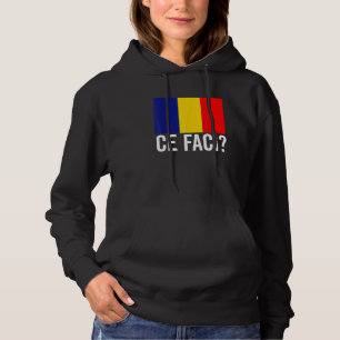 Romanian Flag Map For Men Women KidsRomania Souven Hoodie