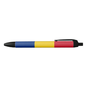 Romanian Flag (Romania) Black Ink Pen