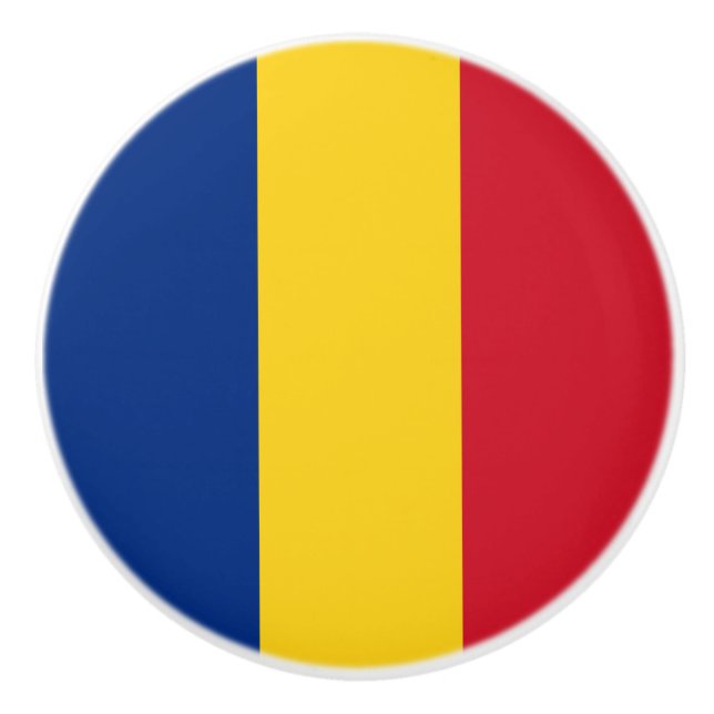 Romanian Flag (Romania) Ceramic Knob (Front)