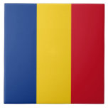 Romanian Flag (Romania) Tile<br><div class="desc">This design features the national flag of Romania, which is a country located at the crossroads of Central, Eastern and Southeastern Europe. It has land borders with Bulgaria to the south, Ukraine to the north, Hungary to the west, Serbia to the southwest and Moldova to the east, including has its...</div>