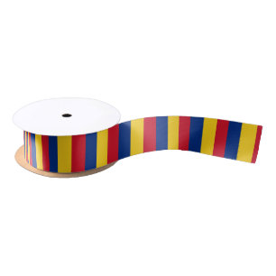 Romanian Flag & Romania travel, holiday/sports Satin Ribbon