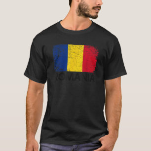 Romanian Flag  Vintage Made In Romania Gift  T-Shirt