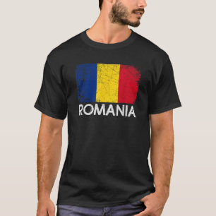 Romanian Flag Vintage Made In Romania Gift  T-Shirt