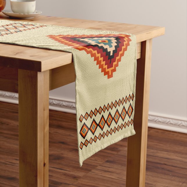 Romanian Folk Art - Ethnic Motifs Short Table Runner (In Situ)