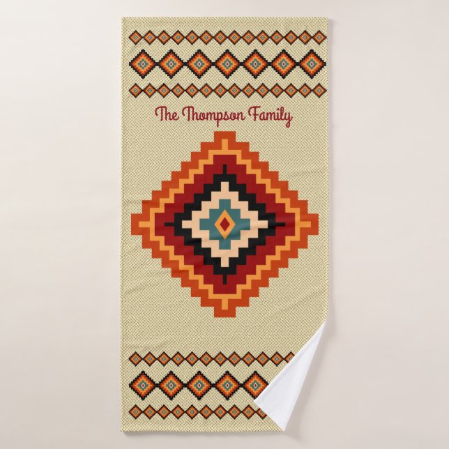 Romanian Folk Art - Ethnic Patterns Bath Towel Set (Bath Towel)