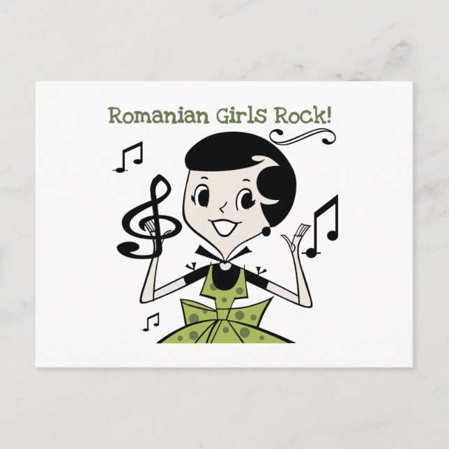 Romanian Girls Rock Postcard (Front)