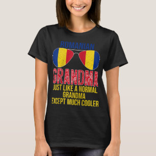 Romanian Grandma Romania Flag Sunglasses Mother's T-Shirt