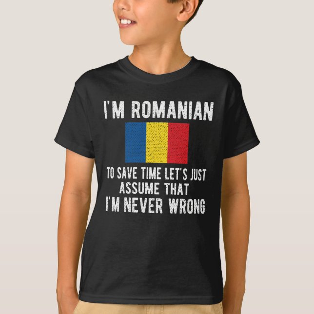 Romanian Heritage Romania Roots Romanian Flag T-Shirt (Front)