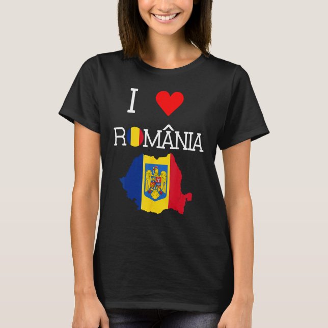 Romanian  I Love Romania T-Shirt (Front)