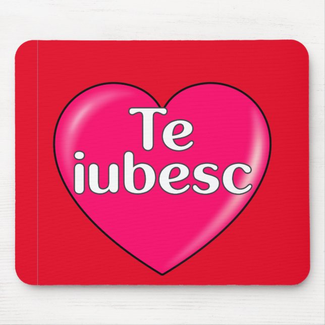 Romanian - I love you Mouse Mat (Front)