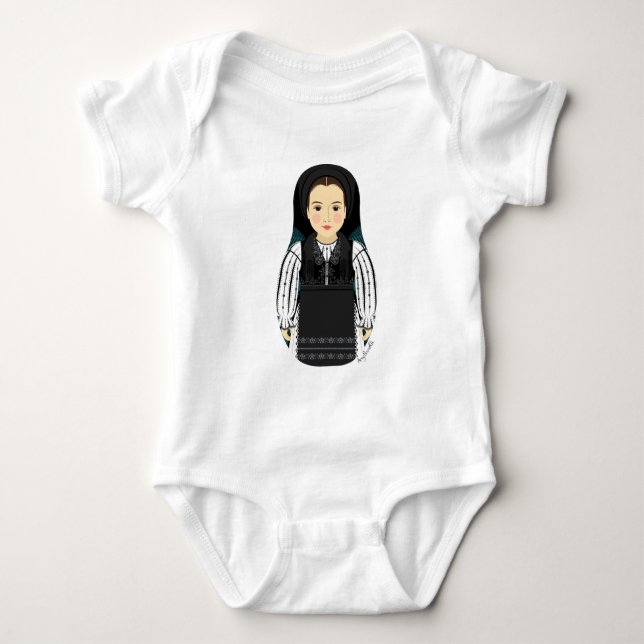 Romanian Matryoshka Baby Bodysuit (Front)