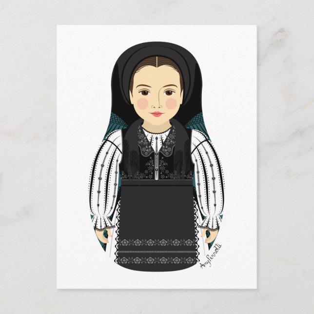 Romanian Matryoshka Postcard (Front)