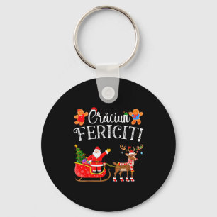 Romanian Merry Christmas Craciun Fericit Key Ring